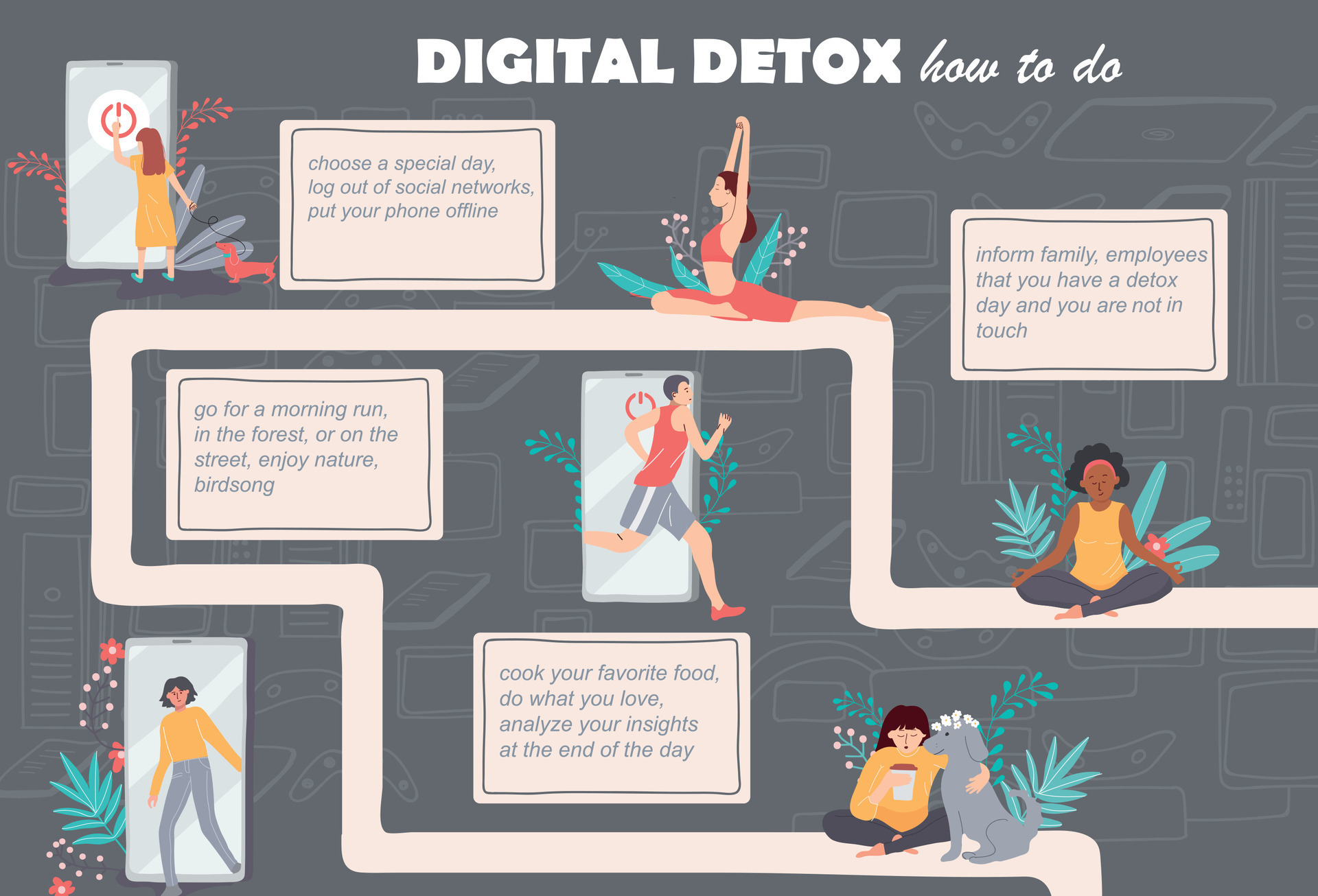Digital Detox Infographic 29183190 Vector Art at Vecteezy